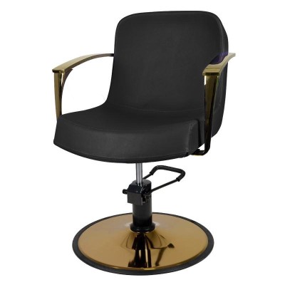 GABBIANO FOTEL DO STYLIZACJI ZŁOTY BOLONIA CZARNY -Meble fryzjerskie- 