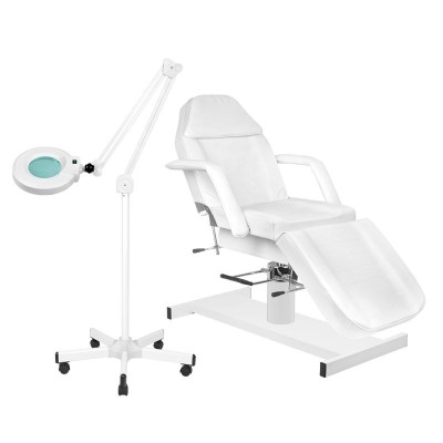 ZESTAW FOTEL 210 + LAMPA LUPA LED S5 -Meble kosmetyczne- 