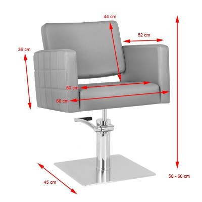 GABBIANO FOTEL FRYZJERSKI ANKARA SZARY -Fotele fryzjerskie- 