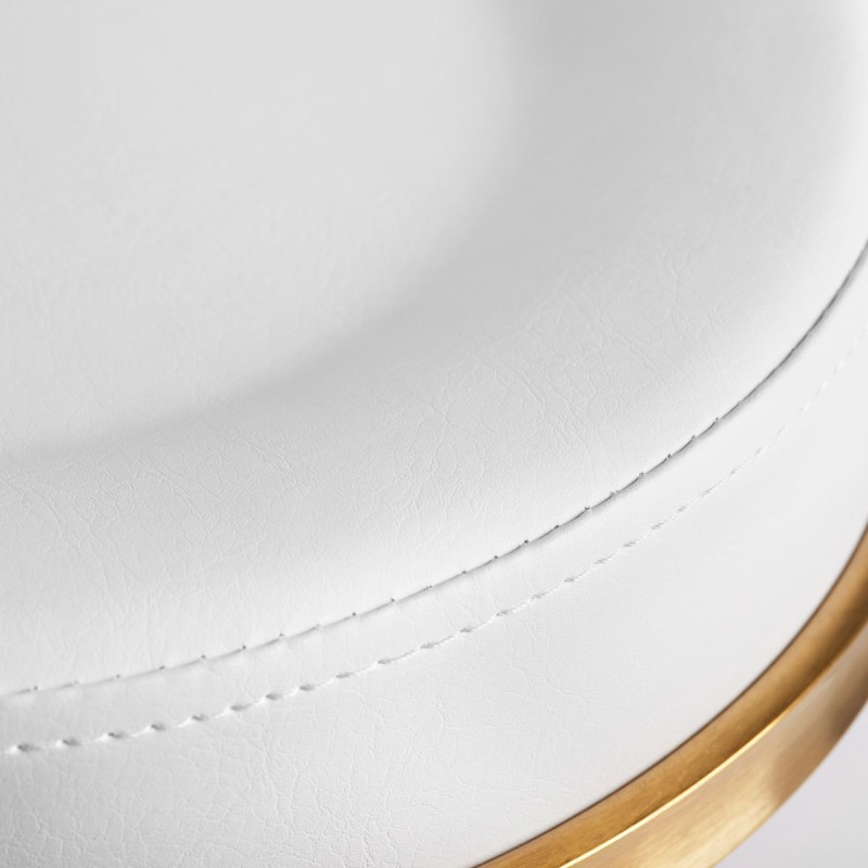 TABORET KOSMETYCZNY H5 ZŁOTO BIAŁY -Taborety kosmetyczne i hokery- 