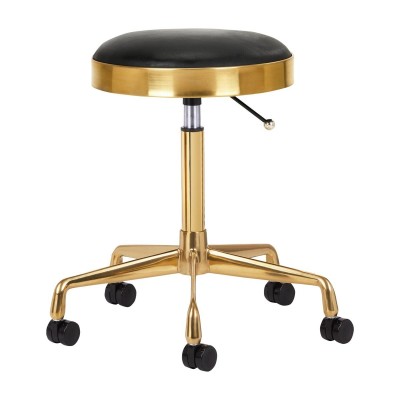 TABORET KOSMETYCZNY H7 ZŁOTY CZARNY -Taborety kosmetyczne i hokery- 