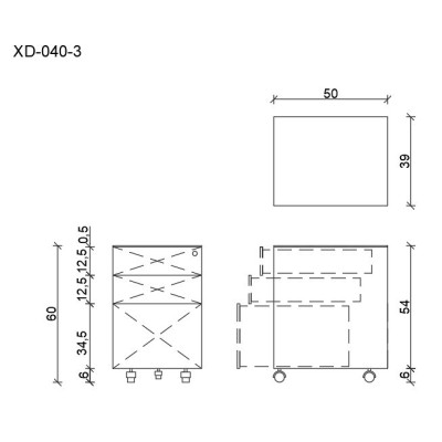 Kontener XD-040-3 -Regały, ekspozytory- 