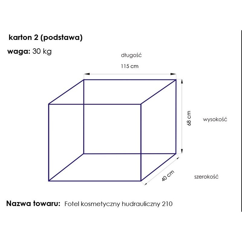 FOTEL KOSMETYCZNY HYD. A 210 BIAŁY -Fotele kosmetyczne- 