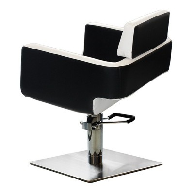 Czarno-biały fotel fryzjerski Rossario Segni