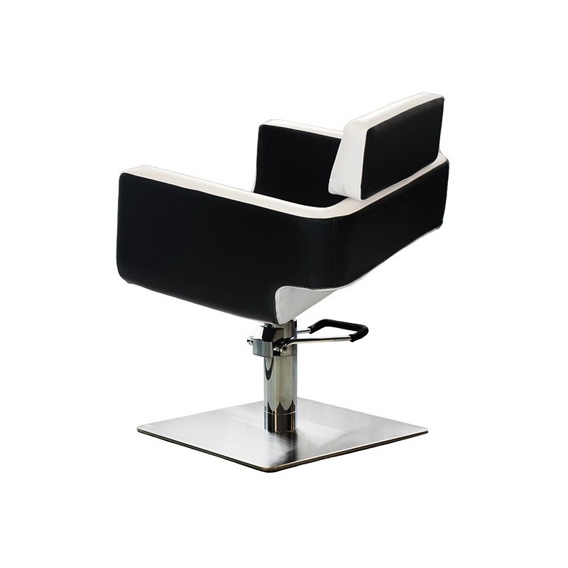 Czarno-biały fotel fryzjerski Rossario Segni