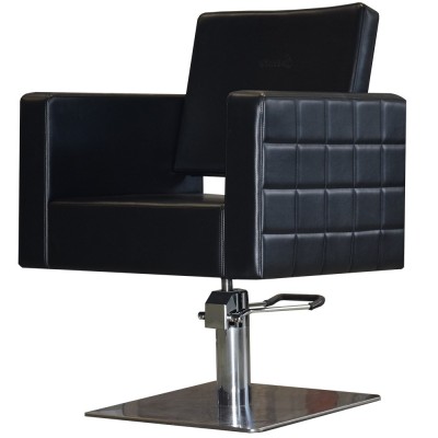 Black eco-leather hydraulic salon chair