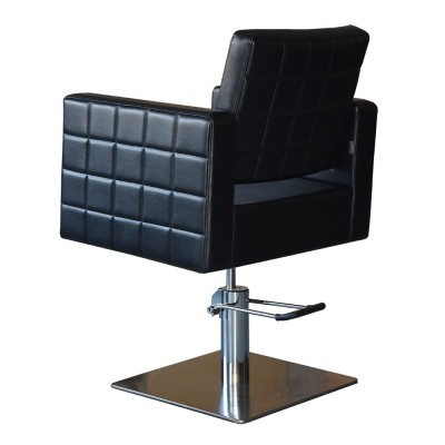 Czarny fotel fryzjerski hydrauliczny