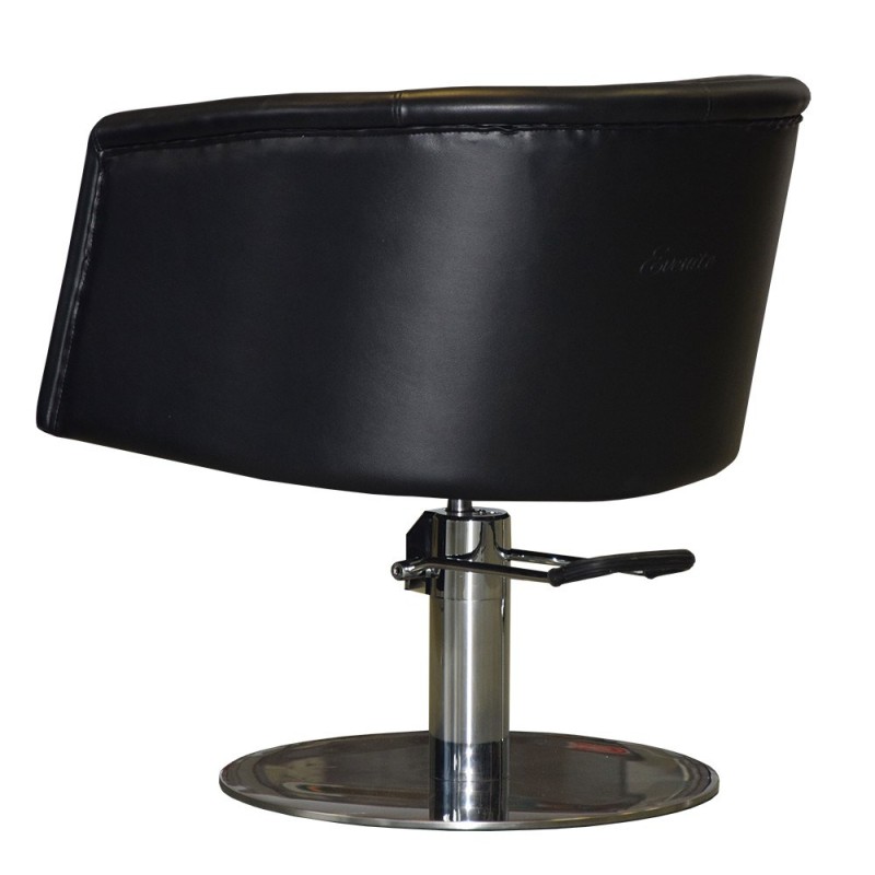 Black salon chair chrome base
