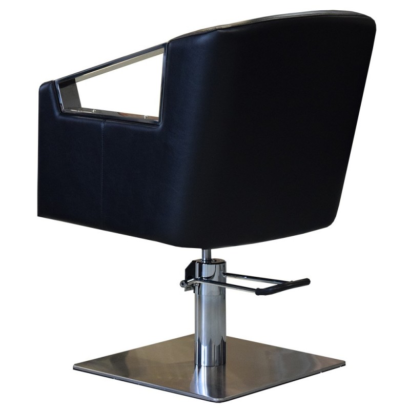 Czarny fotel fryzjerski ekoskóra