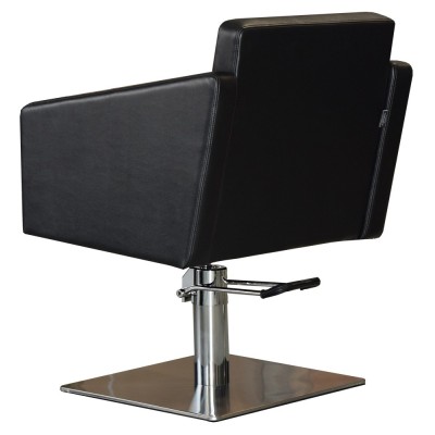 Czarny fotel fryzjerski Siena ekoskóra