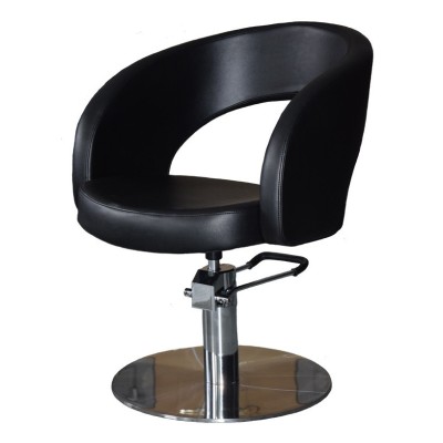 Black leatherette Lena salon chair