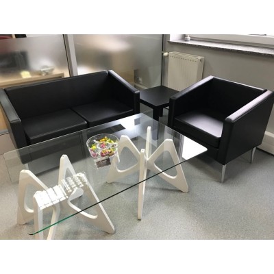 SOFA DO POCZEKALNI - NOVARA - CZARNA Evenite -Sofy, poczekalnie- 