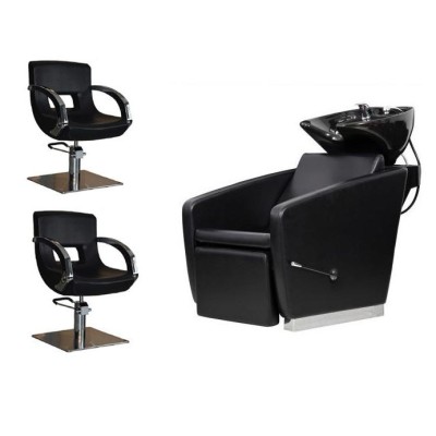 ZESTAW 2 FOTELE FRYZJERSKIE TAORMINA + 1 MYJNIA FRYZJERSKA VASTO Evenite -Myjnie fryzjerskie- 