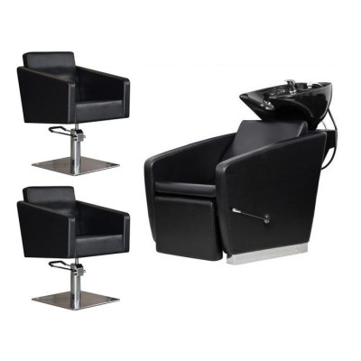 ZESTAW 2 FOTELE FRYZJERSKIE SIENA + 1 MYJNIA FRYZJERSKA VASTO Evenite -Myjnie fryzjerskie- 