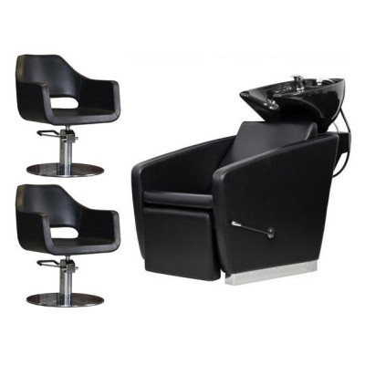 ZESTAW 2 FOTELE FRYZJERSKIE SEGNI I 1 MYJNIA FRYZJERSKA VASTO Evenite -Myjnie fryzjerskie- 