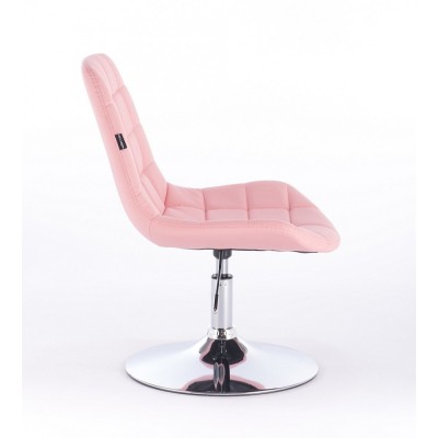 Niklas - Krzesło kosmetyczne tapicerowane ekologiczną skórą w kolorze pudrowego różu -Krzesła kosmetyczne- 