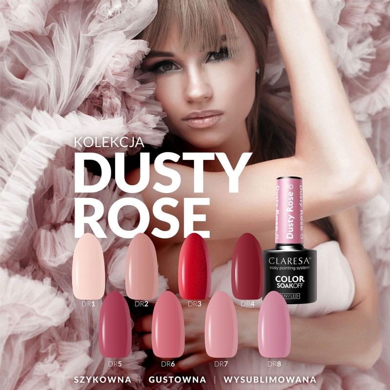 Claresa Lakier Hybrydowy Dusty Rose 5 -5G -Hybrydowe żele i lakiery- 