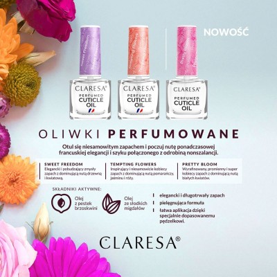 CLARESA oliwka perfumowana Pretty Bloom 5ml -Hybrydowe żele i lakiery- 