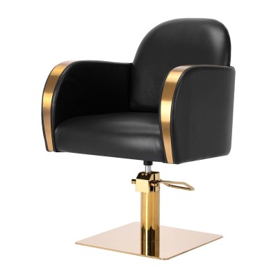 Gabbiano fotel fryzjerski Malaga złoto czarny -Meble fryzjerskie- 
