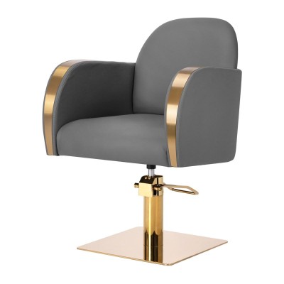 Gabbiano fotel fryzjerski Malaga złoto szary -Meble fryzjerskie- 