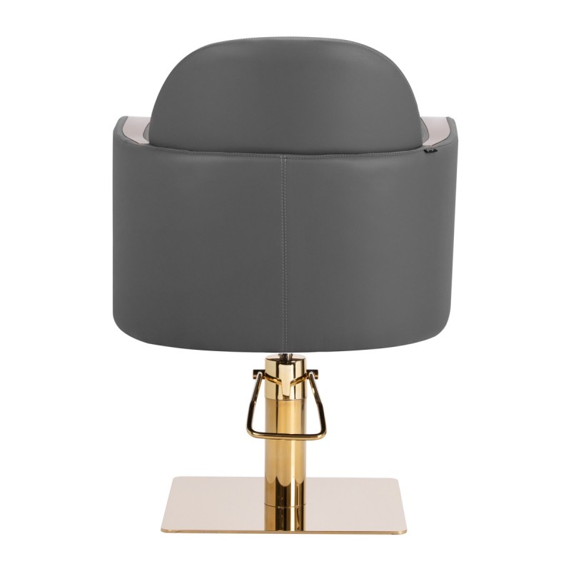 Gabbiano fotel fryzjerski Malaga złoto szary -Meble fryzjerskie- 