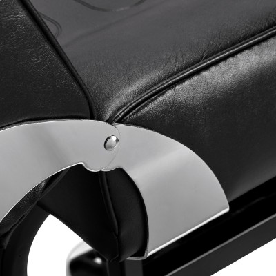 Black hydraulic cosmetic chair reclining