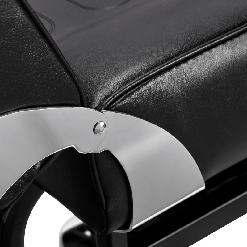Black hydraulic cosmetic chair reclining