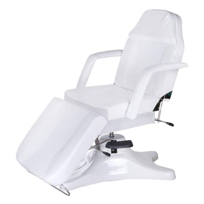 Biały hydrauliczny fotel kosmetyczny