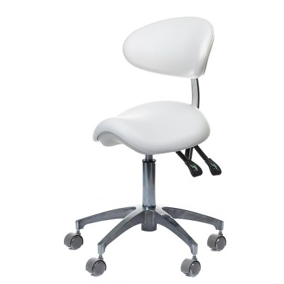 Taboret medyczny z oparciem BD-Y925 Biały -Taborety kosmetyczne i hokery- 