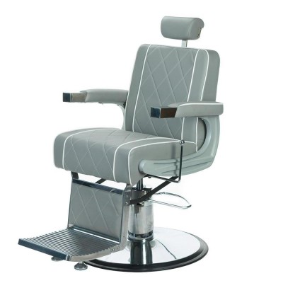 Fotel barberski ODYS BH-31825M Jasny Szary -Fotele barberskie- 