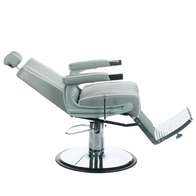 Fotel barberski ODYS BH-31825M Jasny Szary -Fotele barberskie- 