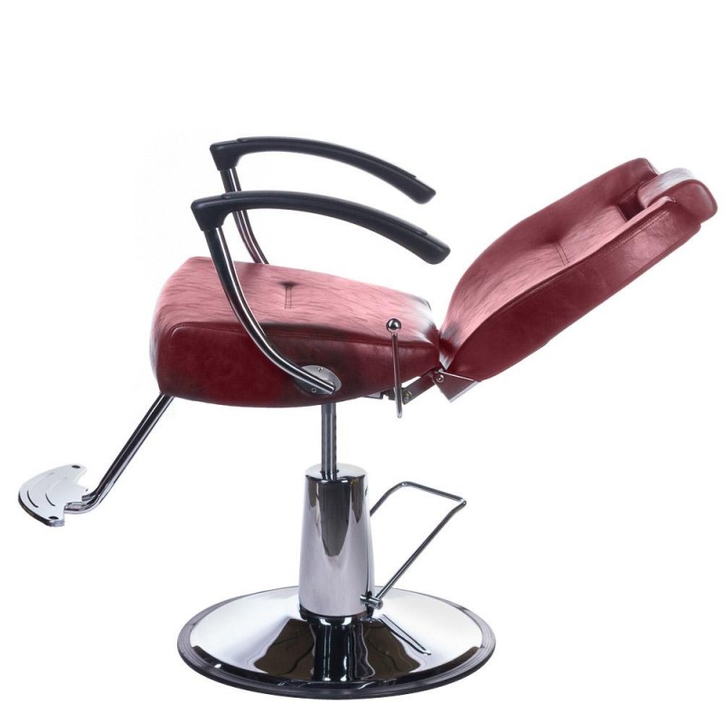 Fotel barberski HEKTOR BH-3208 Wiśniowy -Fotele barberskie- 