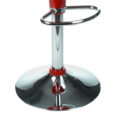 Red bar stool chrome base