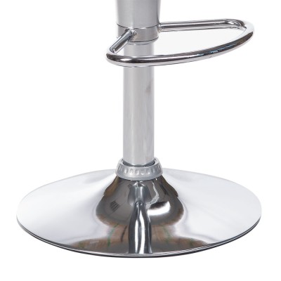 Silver bar stool chrome footrest