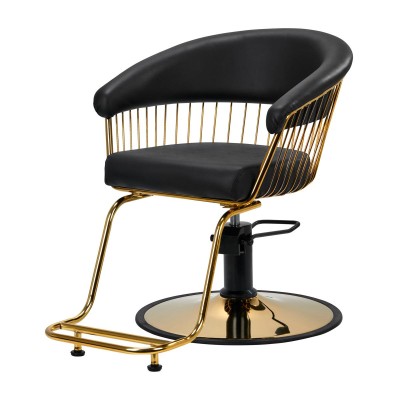 Gabbiano fotel fryzjerski Lille-M złoto czarny -Fotele fryzjerskie- 