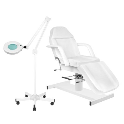 ZESTAW FOTEL 210 + LAMPA LUPA LED S5 -Meble kosmetyczne- 