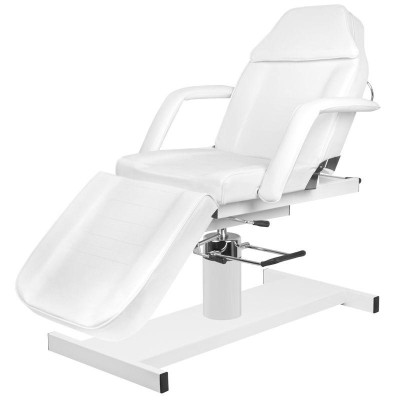 White hydraulic salon chair rocker