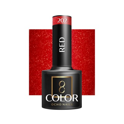 OCHO NAILS Lakier hybrydowy red 202 -5 g -Hybrydowe żele i lakiery- 