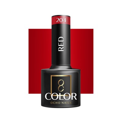 OCHO NAILS Lakier hybrydowy red 204 -5 g -Hybrydowe żele i lakiery- 