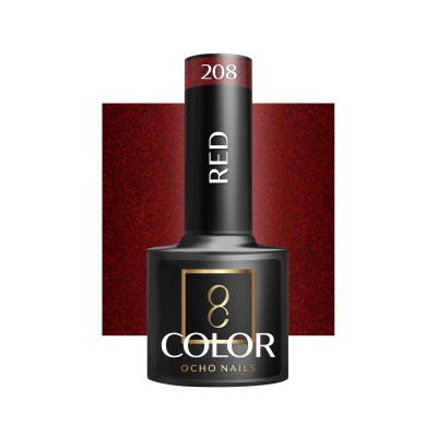 OCHO NAILS Lakier hybrydowy red 208 -5 g -Hybrydowe żele i lakiery- 
