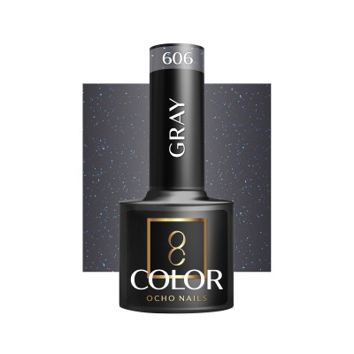 OCHO NAILS Lakier hybrydowy gray 606 -5 g -Hybrydowe żele i lakiery- 