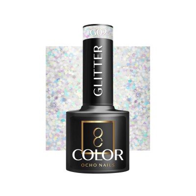 OCHO NAILS Lakier hybrydowy glitter G02 -5 g -Hybrydowe żele i lakiery- 