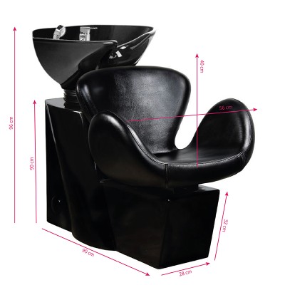 GABBIANO MYJNIA FRYZJERSKA AMSTERDAM CZARNA/CZARNA MISA -Myjnie fryzjerskie- 