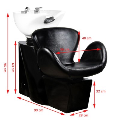 GABBIANO MYJNIA FRYZJERSKA AMSTERDAM CZARNA -Myjnie fryzjerskie- 