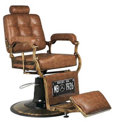 GABBIANO FOTEL BARBERSKI BOSS OLD LEATHER JASNOBRĄZOWY -Fotele barberskie- 