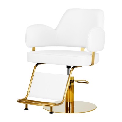 Gabbiano fotel fryzjerski Linz NQ złoto biały -Meble fryzjerskie- 