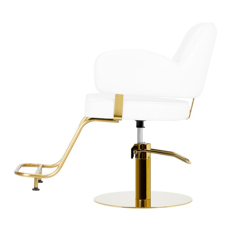Gabbiano fotel fryzjerski Linz NQ złoto biały -Meble fryzjerskie- 