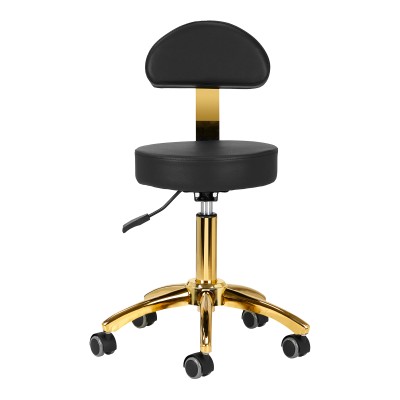 Gold black cosmetic salon stool