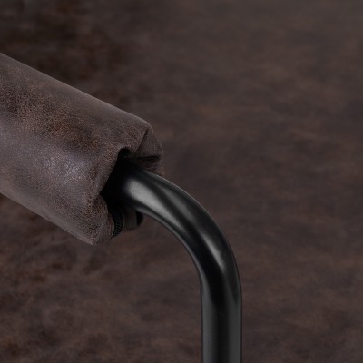 Gabbiano fotel fryzjerski Katania Loft Old Leather ciemny brąz -Meble fryzjerskie- 