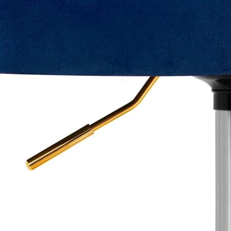 4Rico Krzesło QS-OF213G aksamit granatowe -Hokery- 